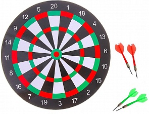 Дартс с дротиками в блистере, диаметр 29 см. (S+S Toys, 1006025)